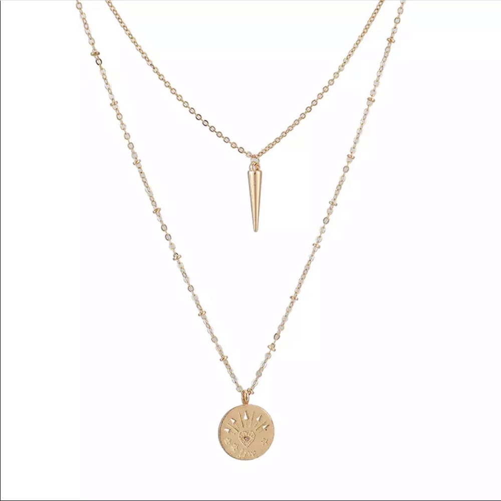 • Shayna • Layered Love Letter Necklace - Picture 3 of 4